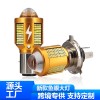 摩托車高亮LED魚眼大燈 金殼